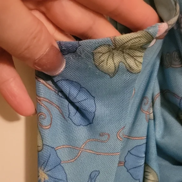 Floral Blue Maxi Dress - Picture 6 of 6